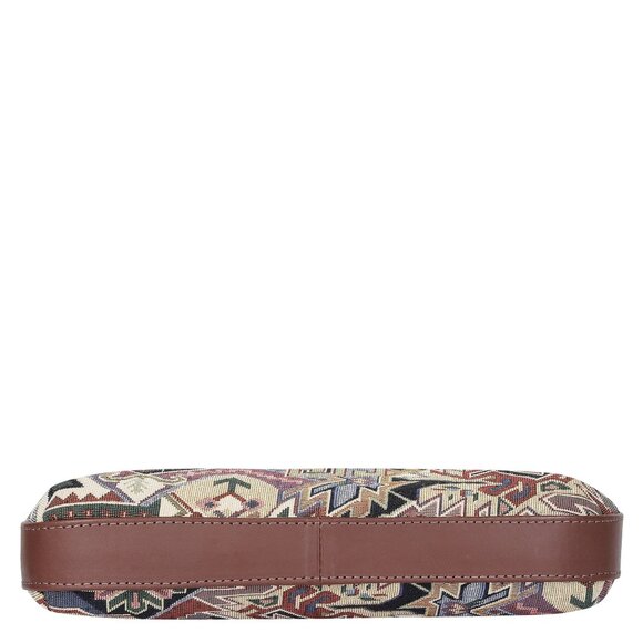 Geometric Pattern Tapestry Fabric Hobo Bag For Women | Shoulder Sling Bag - Picture 6 of 9